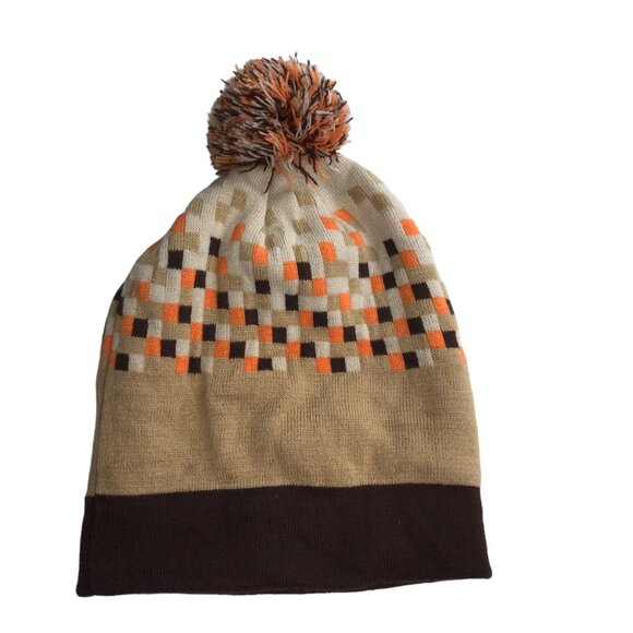 DICKS Beanie Hat Warm Cap.  Orange Brown.  Thick Knit.  Adult Size. - Picture 4 of 8